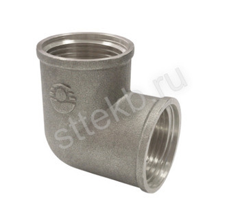 Угольник 90 гр 1" ВР/ВР латунь никель VALFEX - Сантехтрейд - Интернет-магазин сантехники г. Екатеринбург