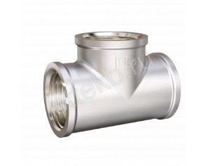 Тройник 1/2" DN15 ВР/ВР/ВР латунь никель  LD - Сантехтрейд - Интернет-магазин сантехники г. Екатеринбург