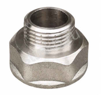 Переход 3/4"х1/2" ВР/НР латунь никель VALFEX - Сантехтрейд - Интернет-магазин сантехники г. Екатеринбург