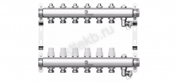 Коллектор нерж. Wester 1"-3/4 в сборе на 6 выходов с 2 заглушками - Сантехтрейд - Интернет-магазин сантехники г. Екатеринбург