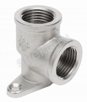 Угольник с креплением 1/2" ВР латунь никель TAEN - Сантехтрейд - Интернет-магазин сантехники г. Екатеринбург