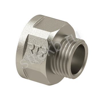 Переход 1/2"x3/8" ВР/НР латунь никель RTP - Сантехтрейд - Интернет-магазин сантехники г. Екатеринбург