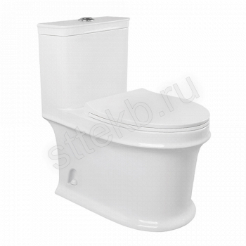 Унитаз моноблок напольный Knois KN6279000 косой выпуск, душевой тип смыва, микролифт, 70х38,5х74 см - Сантехтрейд - Интернет-магазин сантехники г. Екатеринбург