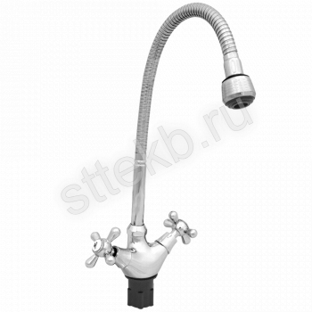 Смеситель ROEGEN RP024D для кухни, 1/2" м/к, на гайке, усиленный, с гибким изливом - Сантехтрейд - Интернет-магазин сантехники г. Екатеринбург