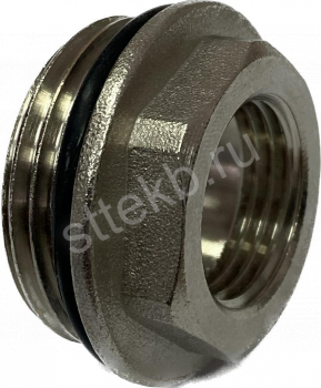 Футорка 1"х1/2" НР/ВР DN25х15 латунь никель TAEN - Сантехтрейд - Интернет-магазин сантехники г. Екатеринбург