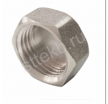 Заглушка 1" ВР латунь никель VALFEX - Сантехтрейд - Интернет-магазин сантехники г. Екатеринбург