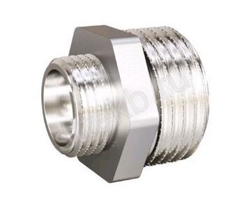 Ниппель переходной 1"НР х 1/2"НР DN25х15 латунь никель  LD - Сантехтрейд - Интернет-магазин сантехники г. Екатеринбург