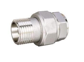 Американка 1" DN25 ВР/НР латунь никель  LD - Сантехтрейд - Интернет-магазин сантехники г. Екатеринбург