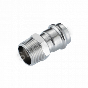 Соединитель прямой с переходом на наружную резьбу нержавеющая сталь 15*1/2" 15xR1/2" Gappo G1103.1504 - Сантехтрейд - Интернет-магазин сантехники г. Екатеринбург