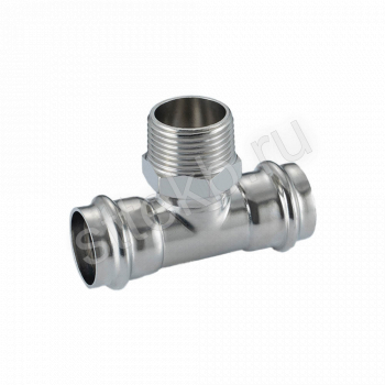 Тройник с переходом на наружную резьбу нержавеющая сталь 15xR1/2"x15 15xR1/2"x15 Gappo G1109.150415 - Сантехтрейд - Интернет-магазин сантехники г. Екатеринбург