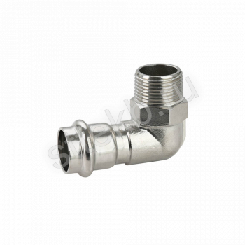 Угольник с переходом на наружную резьбу нержавеющая сталь 15x1/2" 15xR1/2" Gappo G1116.1504 - Сантехтрейд - Интернет-магазин сантехники г. Екатеринбург