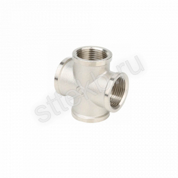 Крестовина ВР-ВР-ВР-ВР, никелированная  3/4" Gappo G2216.05 - Сантехтрейд - Интернет-магазин сантехники г. Екатеринбург