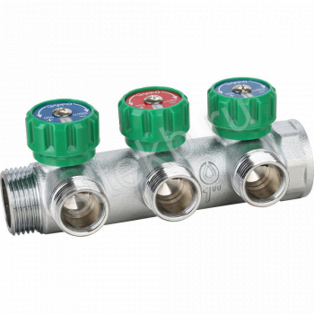 Коллектор регулирующий «ЕВРОКОНУС» ВР-НР  1"x3/4"x3 вых Gappo G1002.03 - Сантехтрейд - Интернет-магазин сантехники г. Екатеринбург