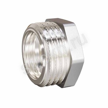 Футорка DN50х32 (2"НР х 1 1/4" ВР) латунь никель - Сантехтрейд - Интернет-магазин сантехники г. Екатеринбург