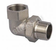 Американка угловая 1" ВР-НР латунь никель TAEN - Сантехтрейд - Интернет-магазин сантехники г. Екатеринбург