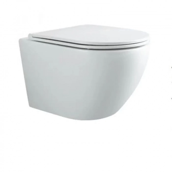 Унитаз подвесной (Торнадо) Knois KN9722003 безободковый, с крышкой Soft-close 490х350х360 мм. - Сантехтрейд - Интернет-магазин сантехники г. Екатеринбург