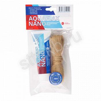 Комплект монтажный Aquaflax nano (паста 80гр тюбик 20гр лен) - Сантехтрейд - Интернет-магазин сантехники г. Екатеринбург