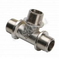 Тройник 3/4" НР латунь никель TAEN - Сантехтрейд - Интернет-магазин сантехники г. Екатеринбург